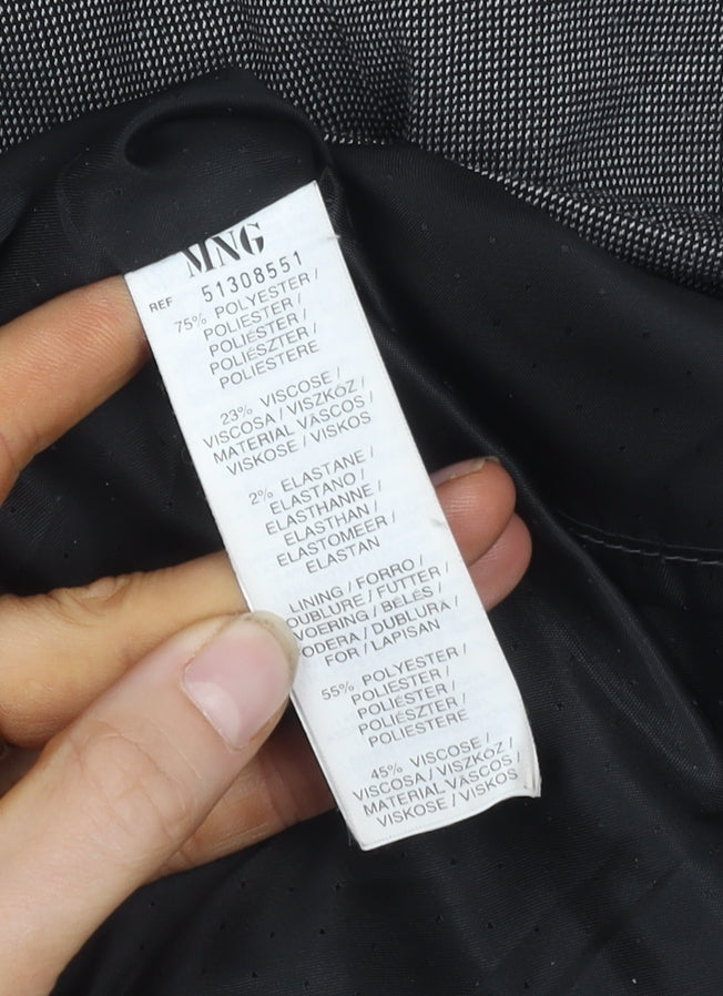 Mango Women's Grey Pencil Skirt - Size 12, Workwear Essential