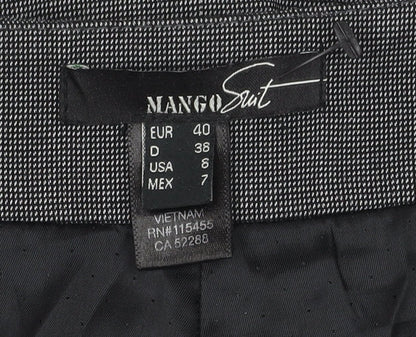 Mango Women's Grey Pencil Skirt - Size 12, Workwear Essential
