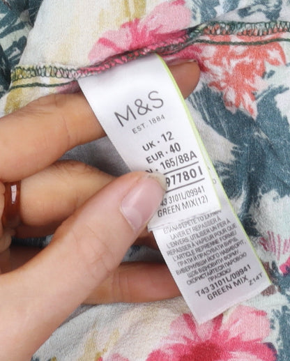 Womens UK Size 12 Marks and Spencer Multicoloured  Blouse