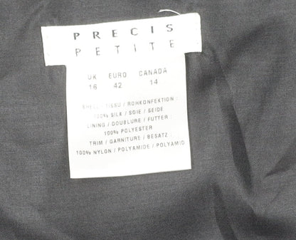 Precis Petite Women's Black Embroidered Skirt Size 16