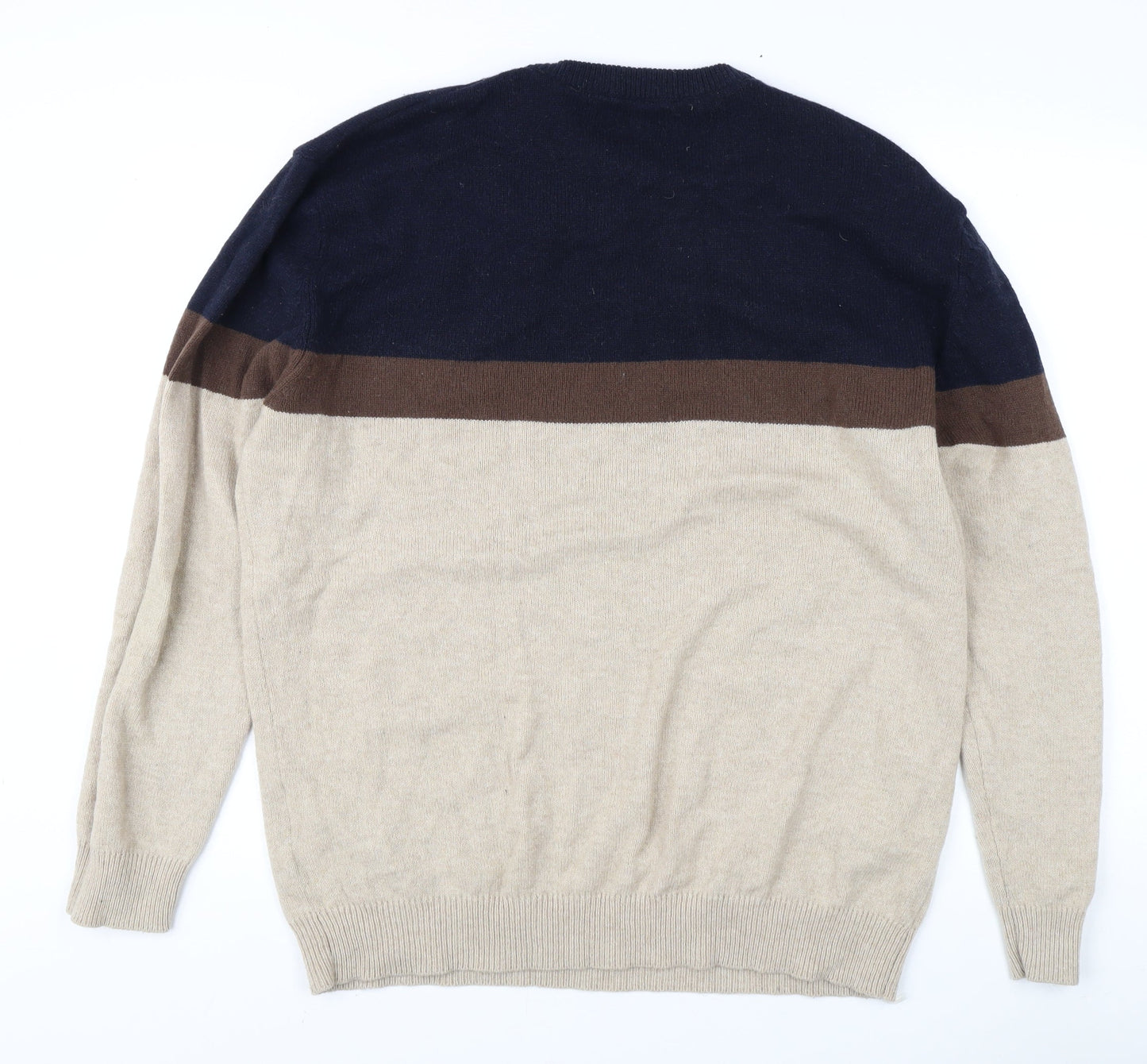 Next Men's Beige 2XL Crew Neck Pullover Jumper