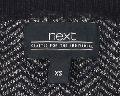 Next Men's Black XS Pullover Sweater - Cotton Crew Neck