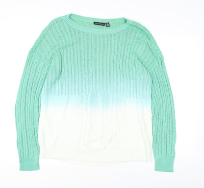 Womens UK Size XL Nina Leonard Green Pullover Jumper