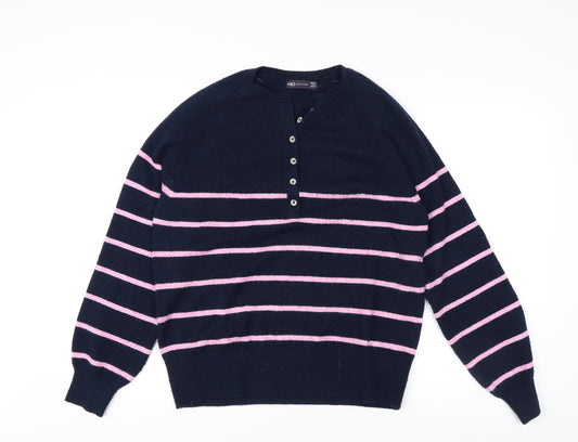 Womens UK Size S Marks and Spencer Multicoloured Henley Jumper