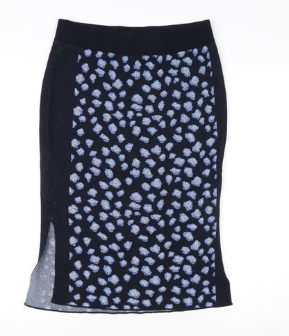 Per Una Women's Blue Animal Print Pencil Skirt Size 10