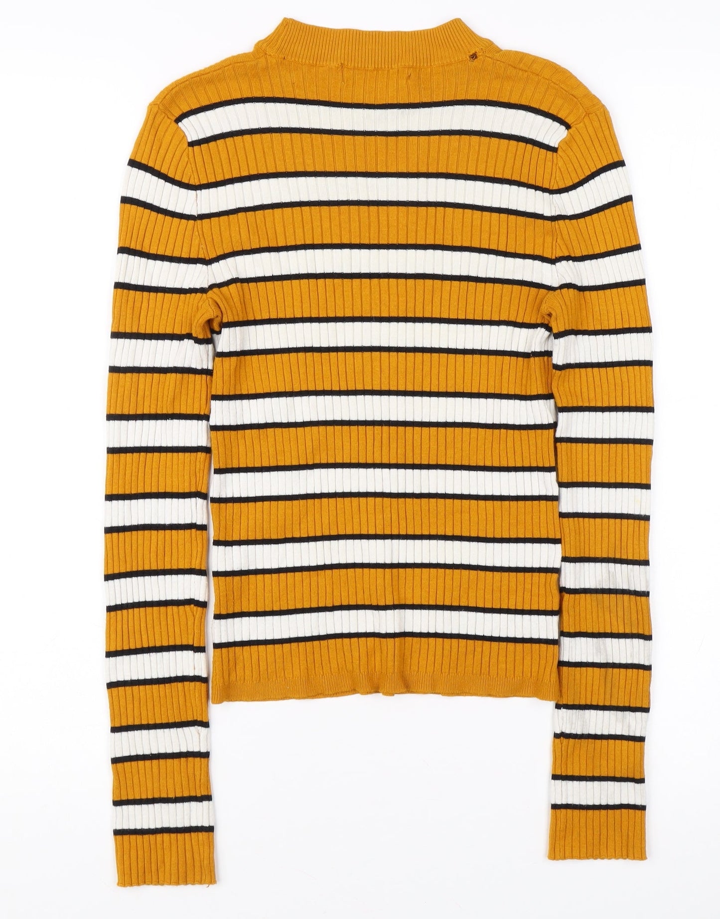 Womens UK Size 12 Bershka Yellow Pullover Jumper