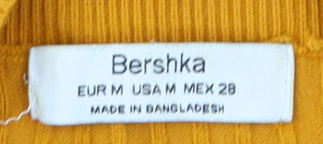 Womens UK Size 12 Bershka Yellow Pullover Jumper