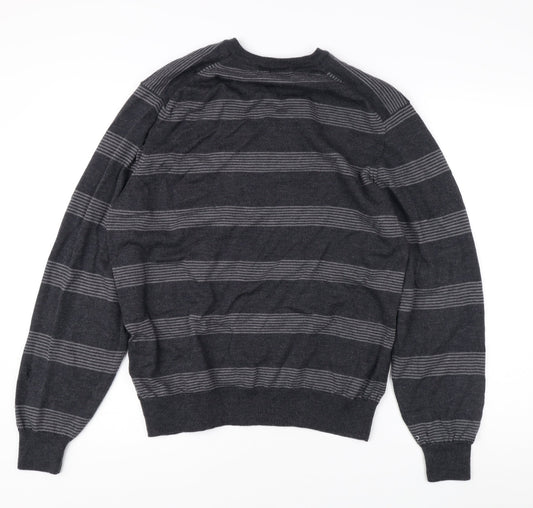 Marks and Spencer Men's Black Medium Stripe Pullover