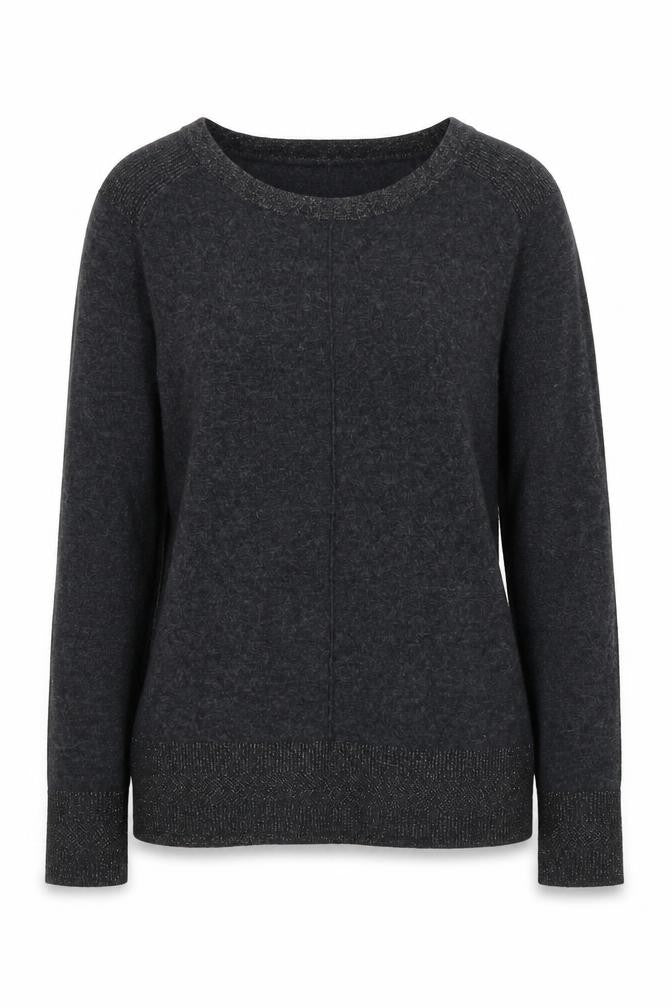 White Stuff Women's Grey Crew Neck Jumper, Size 8, Long Sleeve