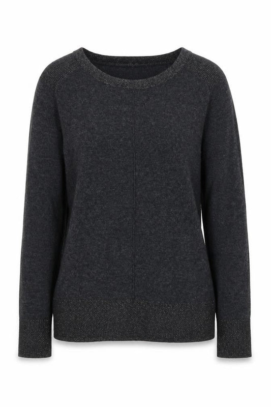 White Stuff Women's Grey Crew Neck Jumper, Size 8, Long Sleeve