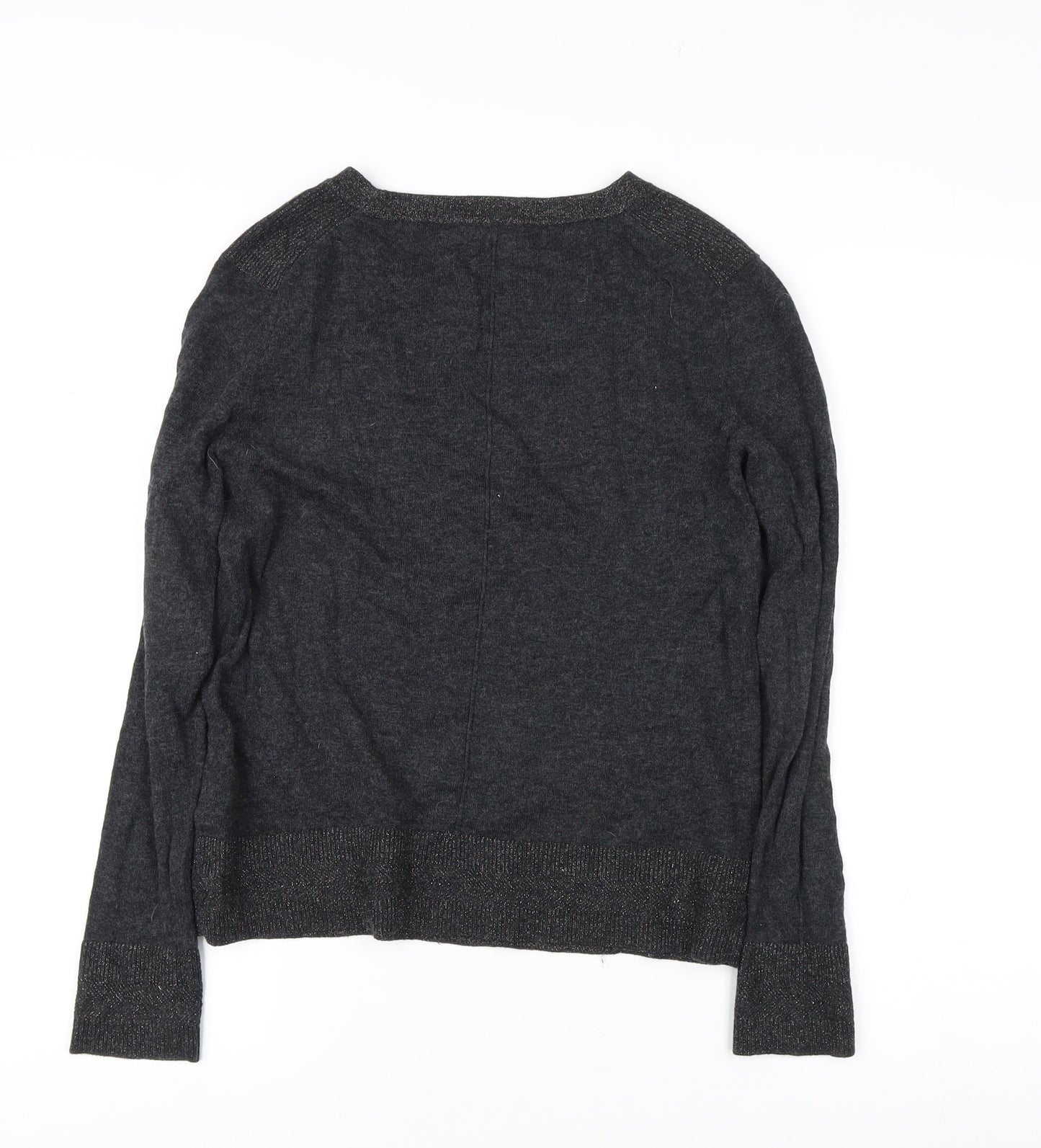 White Stuff Women's Grey Crew Neck Jumper, Size 8, Long Sleeve
