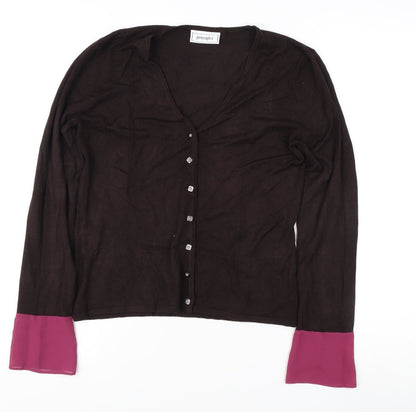 Womens UK Size M Principles Brown Cardigan Jumper