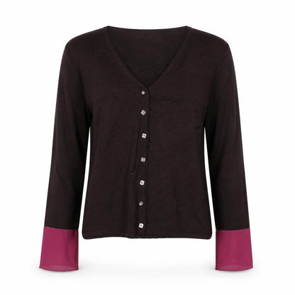 Womens UK Size M Principles Brown Cardigan Jumper