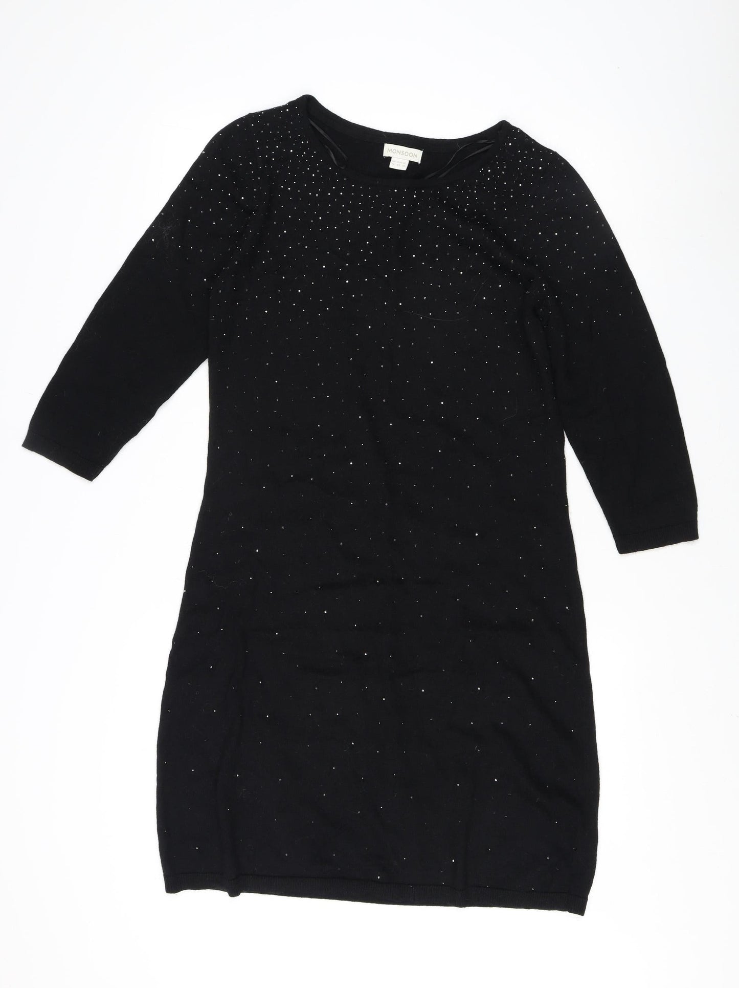 Monsoon Black Studded Women's Dress Size 14