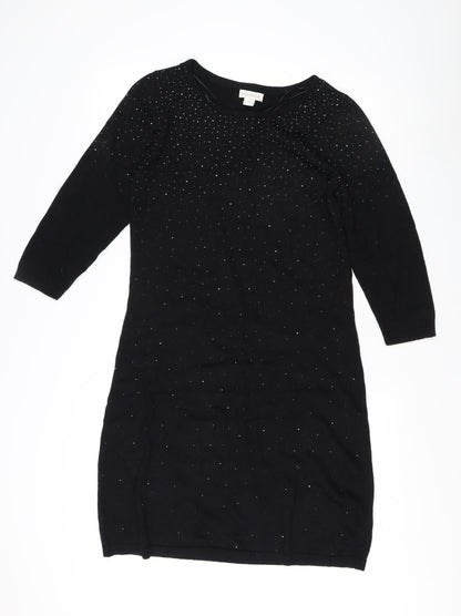 Monsoon Black Studded Women's Dress Size 14