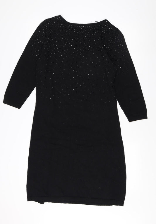 Monsoon Black Studded Women's Dress Size 14