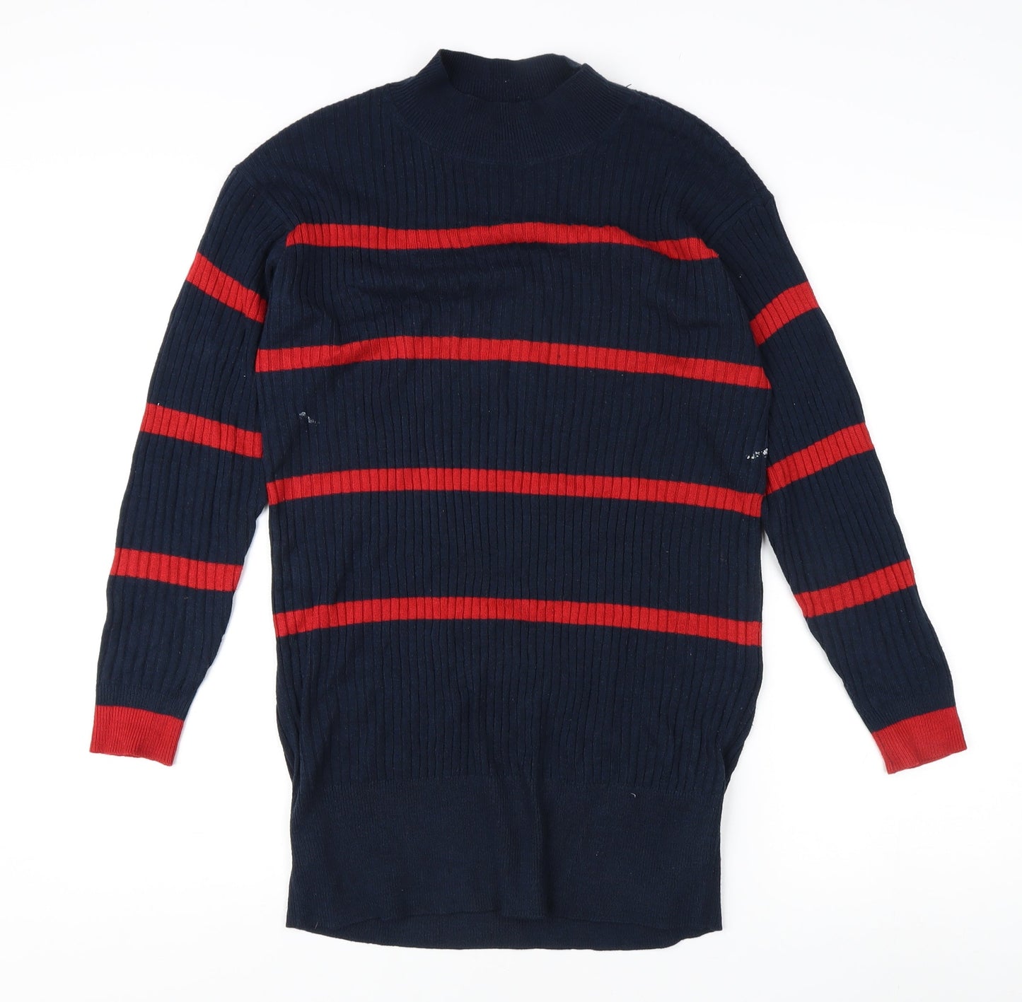 Marks and Spencer Men's Blue Striped XS Jumper