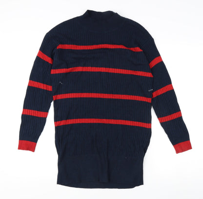 Marks and Spencer Men's Blue Striped XS Jumper