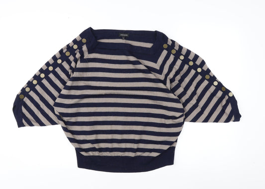 Jaeger Women's Multicoloured Striped Jumper M