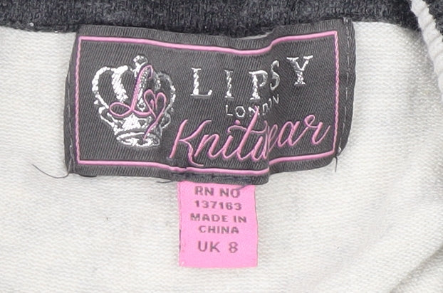 Womens UK Size 8 Lipsy Grey Pullover Jumper