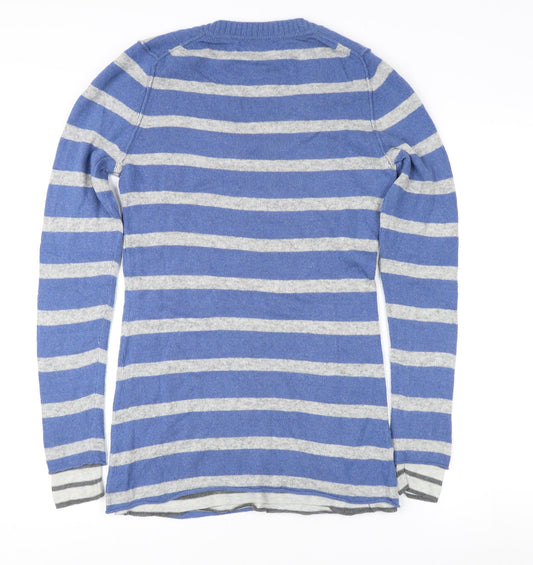 Banana Republic Women's Blue Striped Knit Jumper, Size S