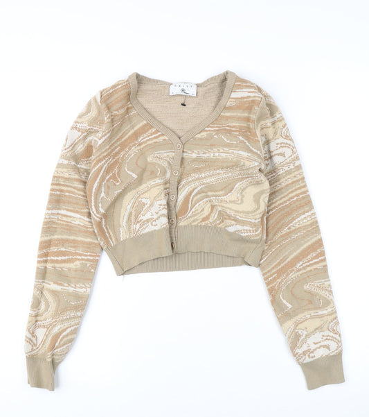 Daisy Street Beige Cardigan for Women, Size 8
