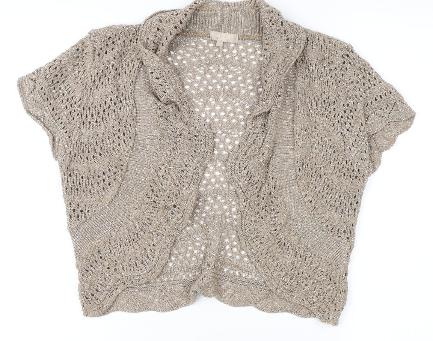 Womens UK Size 12 Soon Beige Shrug Jumper