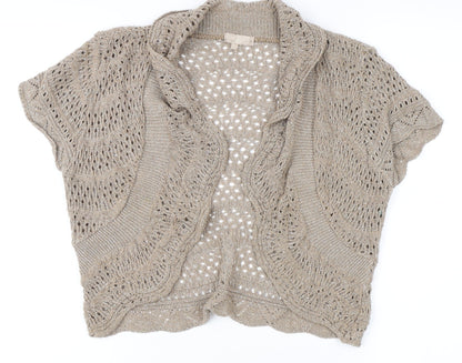 Womens UK Size 12 Soon Beige Shrug Jumper