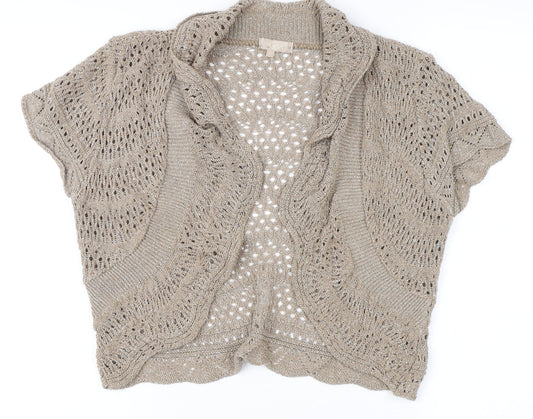 Womens UK Size 12 Soon Beige Shrug Jumper