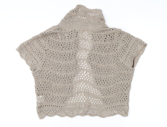 Womens UK Size 12 Soon Beige Shrug Jumper