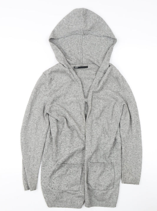 Womens UK Size XS Only Grey Cardigan Jumper