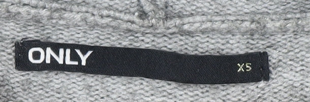 Womens UK Size XS Only Grey Cardigan Jumper