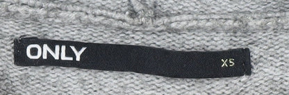 Womens UK Size XS Only Grey Cardigan Jumper
