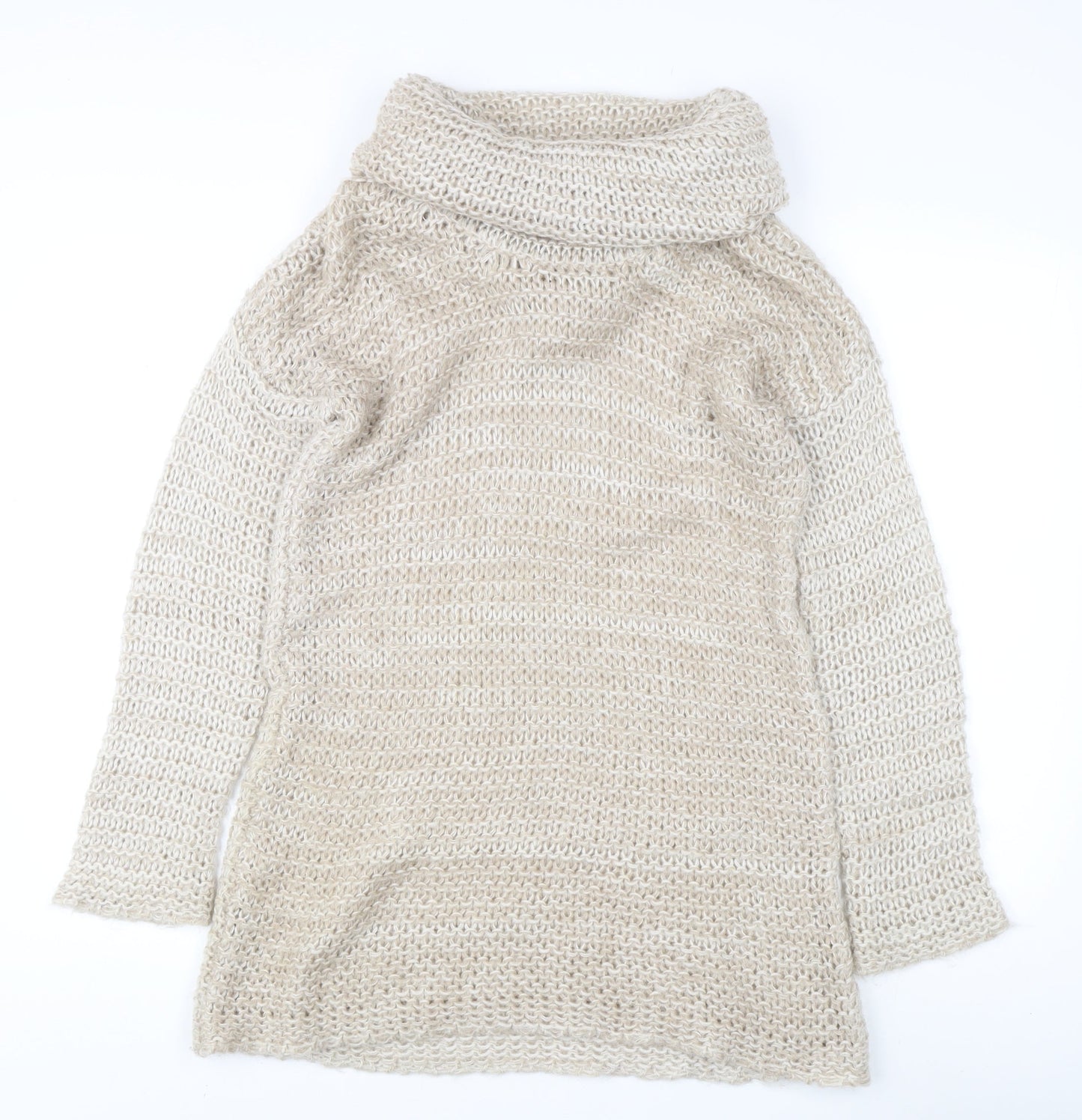 Womens UK Size 8 Topshop Beige Pullover Jumper