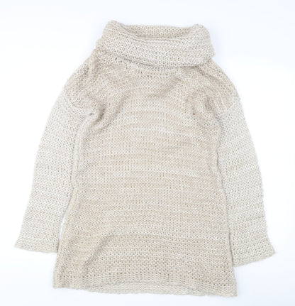 Womens UK Size 8 Topshop Beige Pullover Jumper