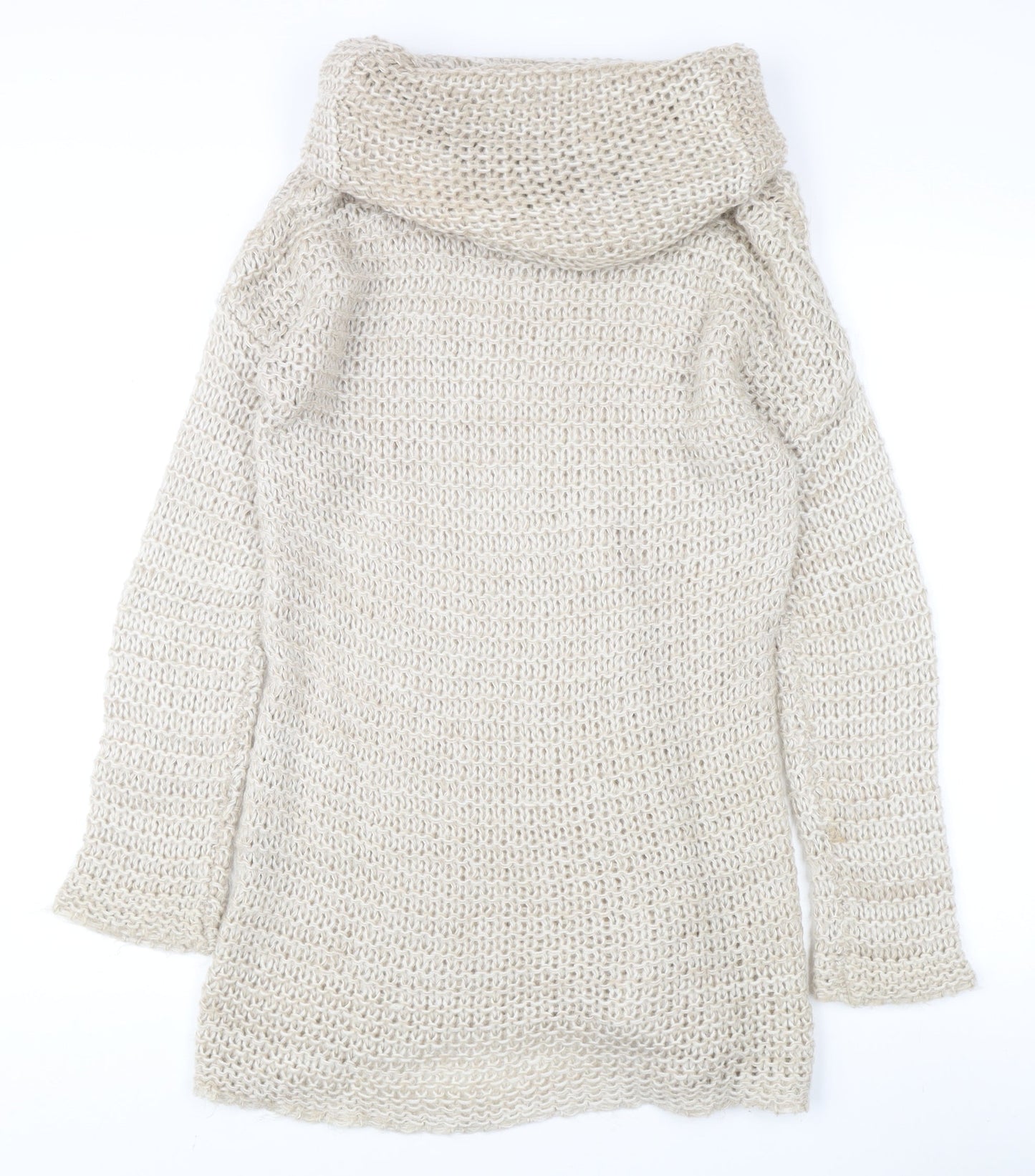 Womens UK Size 8 Topshop Beige Pullover Jumper