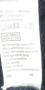 Atlantic Bay Men's Blue Pullover Jumper, Size L