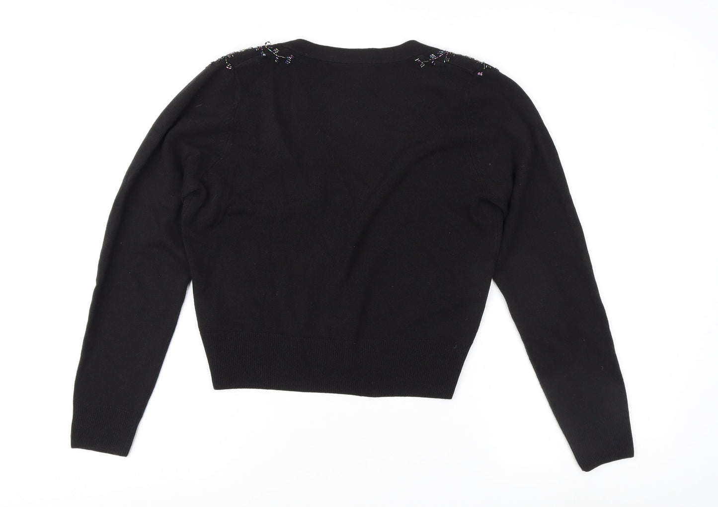 Womens UK Size 8 Marks and Spencer Black Cardigan Jumper
