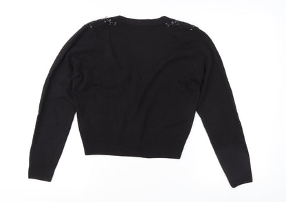 Womens UK Size 8 Marks and Spencer Black Cardigan Jumper