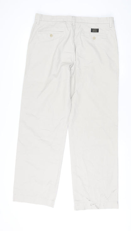 Banana Republic Men's Beige Chino Relaxed Fit Trousers