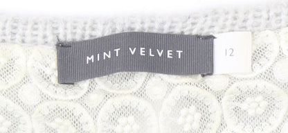 Womens UK Size 12 Mint Velvet Grey Pullover Jumper