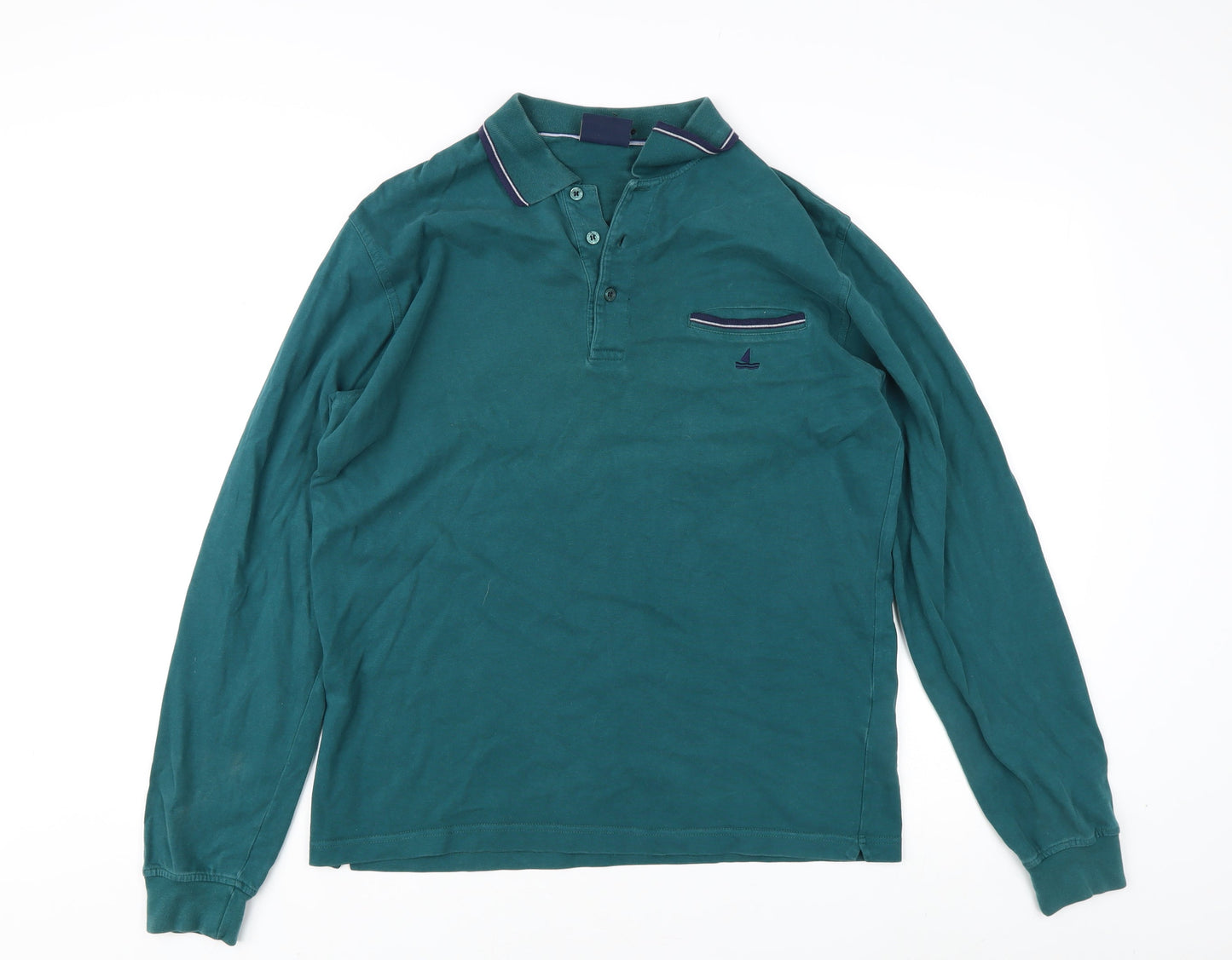 Navy Sail Men's XL Green Collared Long Sleeve Shirt