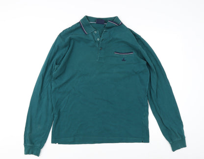 Navy Sail Men's XL Green Collared Long Sleeve Shirt