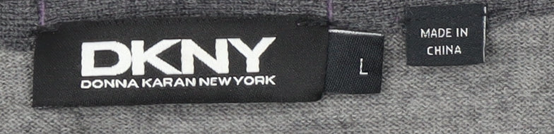 DKNY Men's Grey V-Neck Pullover Jumper, Size L