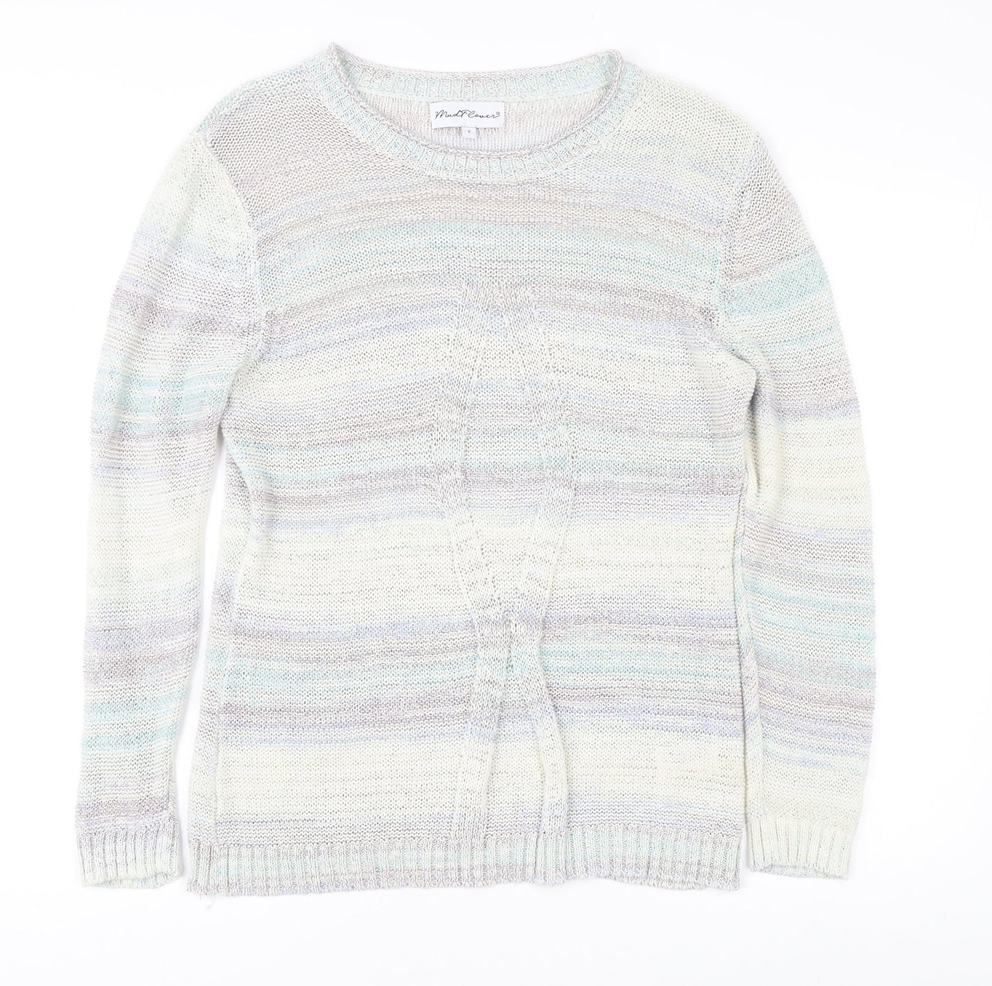 Womens UK Size S Mud Flower Multicoloured Pullover Jumper