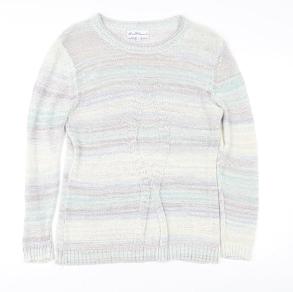 Womens UK Size S Mud Flower Multicoloured Pullover Jumper