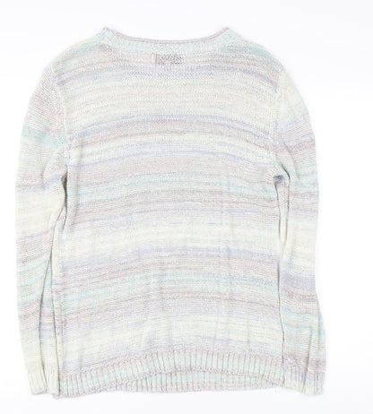 Womens UK Size S Mud Flower Multicoloured Pullover Jumper