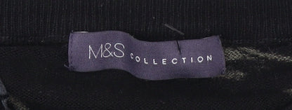 Womens UK Size M Marks and Spencer Black Pullover Jumper