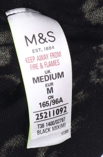 Womens UK Size M Marks and Spencer Black Pullover Jumper