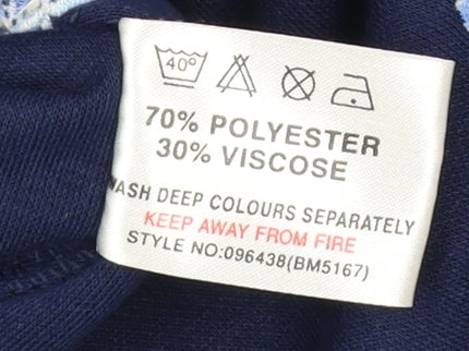 Bonmarche Women's Blue Embroidered Tank Top S